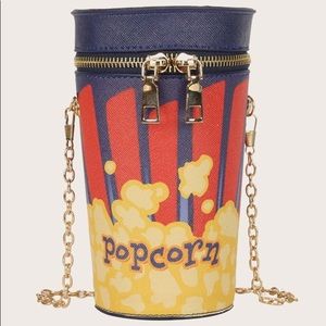 Blue popcorn bag